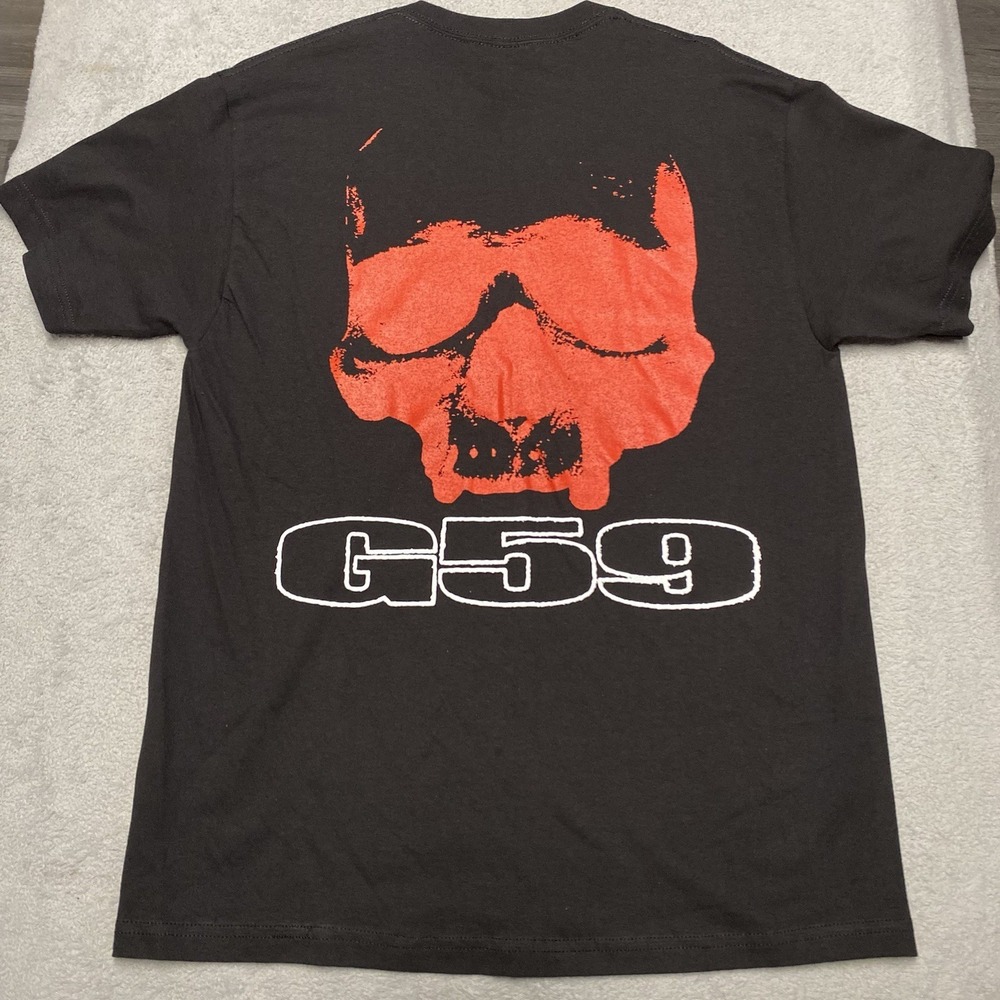 G59 Records T Shirt Mens Large‎ Black Red Skull Double Sided Suicideboys Hip Hop
